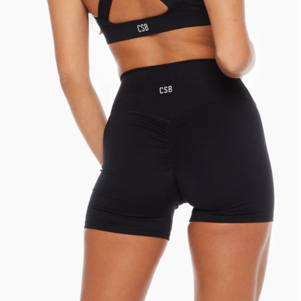BRAND NEW Crop Shop Boutique (CSB) Serenity Scrunch Shorts 4" | Black × 1 XS